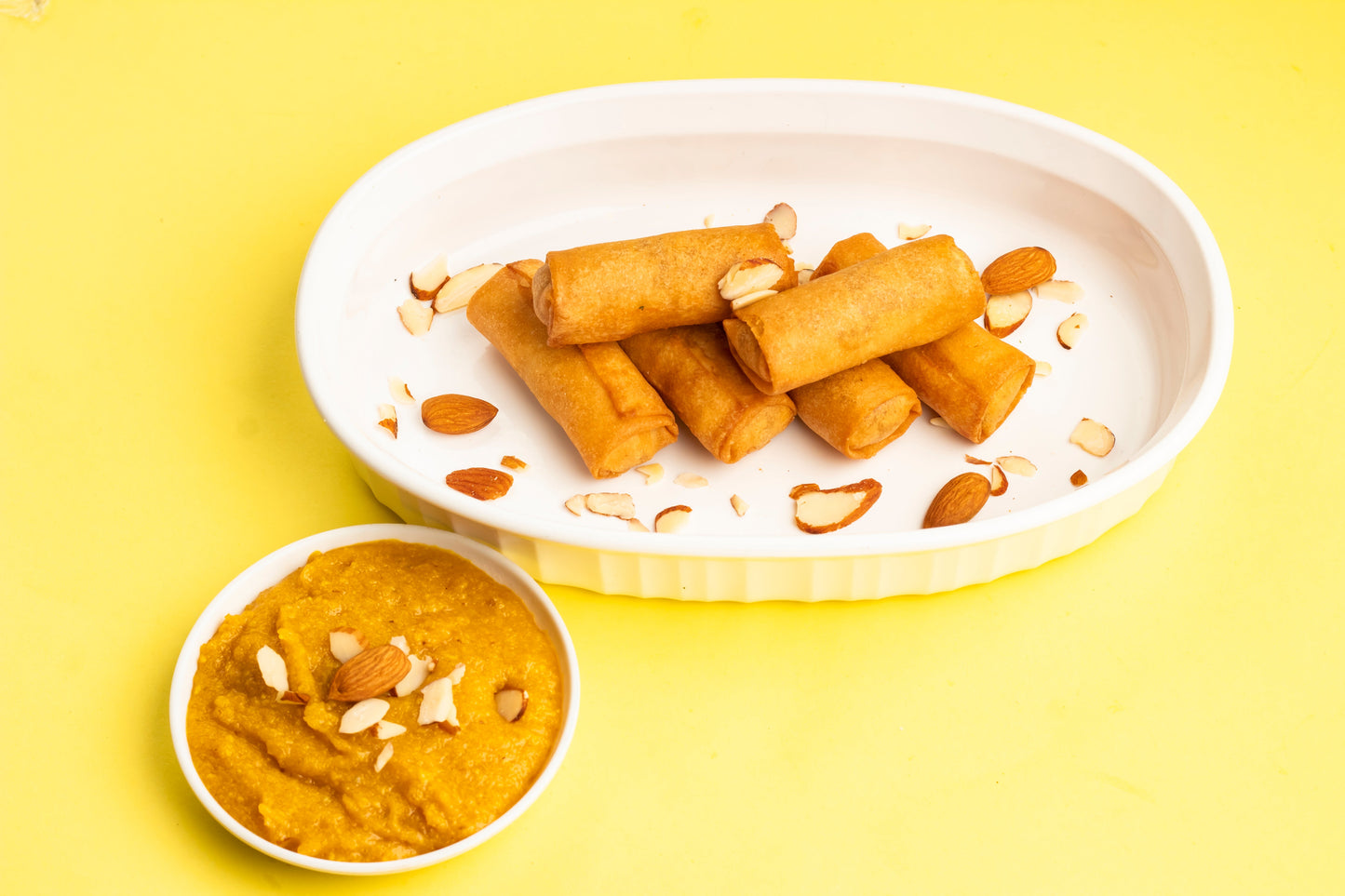 MOONG DAL HALWA  ROLLS